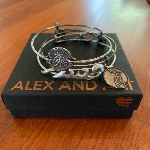 Alex & Ani Retired Rare Silver Bundle - Picture 1 of 5